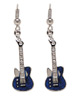 Guitar Earrings - Blue