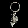French Horn Pewter Keychain