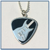 Silver Guitar Pick Necklace - Electric