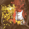 Guitar Skull Brown T-Shirt